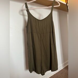Womens RVCA Army Green Romper
